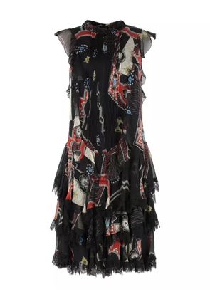 ETRO ruffled print dress - Black