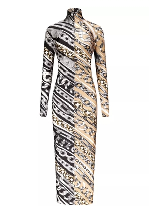 AREA chain link-print dress - Black