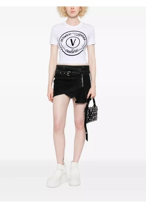 Versace Jeans Couture circular logo-plaque T-shirt - White