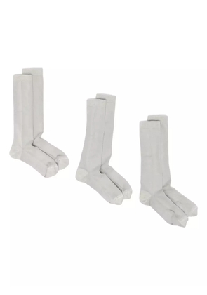 Boris Bidjan Saberi ribbed-knit socks (pack of three) - Grey