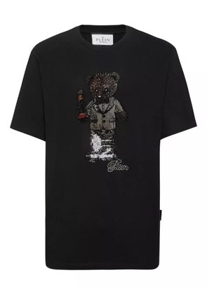 Philipp Plein teddy bear-motif crystal-embellished T-shirt - Black