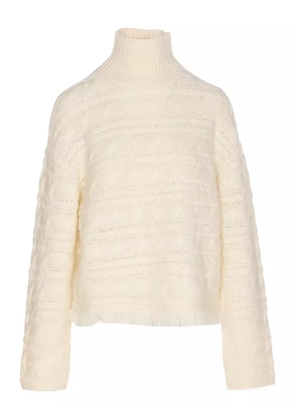 Guest In Residence cable-knit turtleneck sweater - White