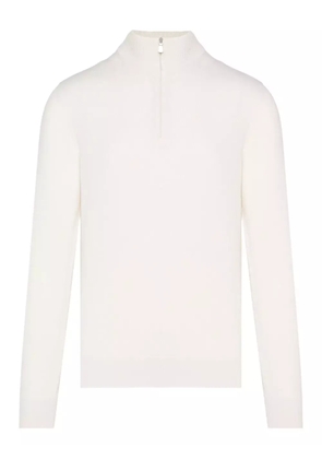 Barba zip-neck cashmere sweater - White
