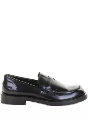 GUGLIELMO ROTTA Pretty Indio leather loafers - Black