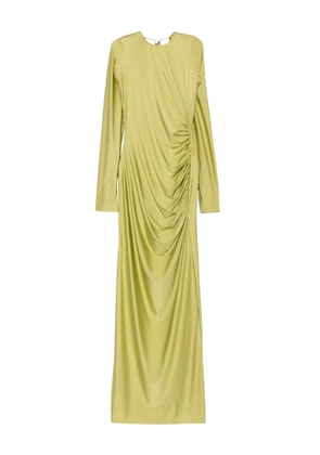 Danamé long-sleeve draped dress - Green