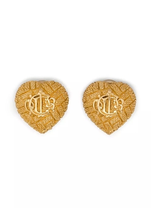 Christian Dior Pre-Owned 1990s heart-shaped stud earrings - Gold
