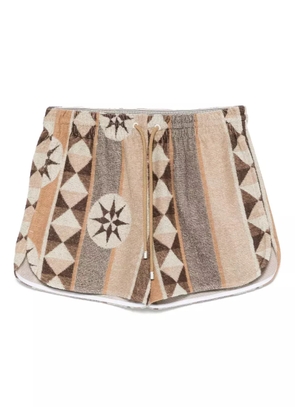 LOEWE abstract-print shorts - Neutrals