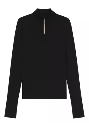 BOSS turtleneck half-zip sweater - Black