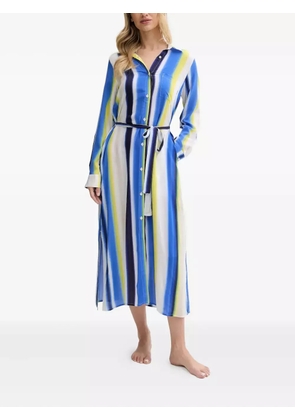 DKNY striped belted shirt nightdress - Blue