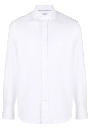 Brunello Cucinelli long-sleeve cotton shirt - White