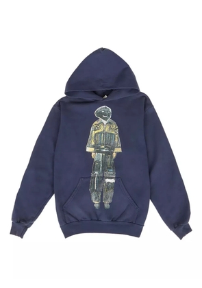 DRx FARMAxY FOR LN-CC graphic-print hoodie - Blue
