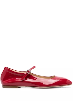 Aeyde Uma patent leather Mary Jane shoes - Red