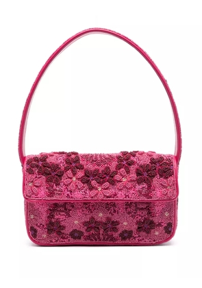 STAUD Tommy beaded shoulder bag - Pink