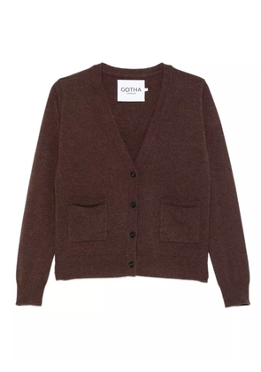 Gotha cashmere v-neck cardigan - Brown