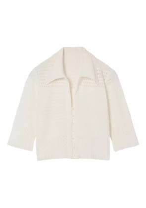 Mame Kurogouchi open-knit top - Neutrals