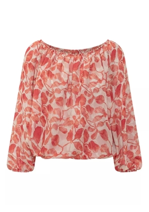 CHIARA BONI La Petite Robe Toru print off-shoulder top - Red