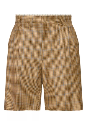Maison Margiela check-print tailored shorts - Neutrals