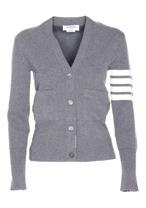 Thom Browne four-stripe pocket cardigan - Grey