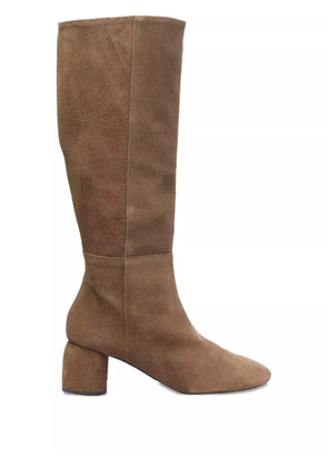 ANGEL ALARCON 65mm suede boots - Brown