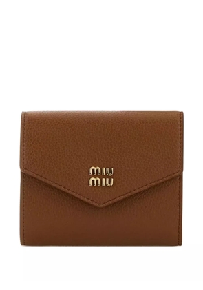 Miu Miu envelope leather wallet - Brown