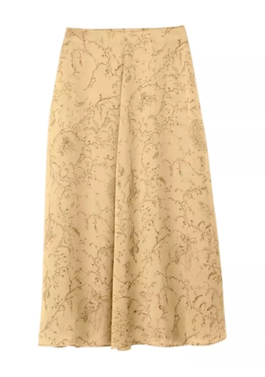 Fabiana Filippi floral-print midi skirt - Yellow