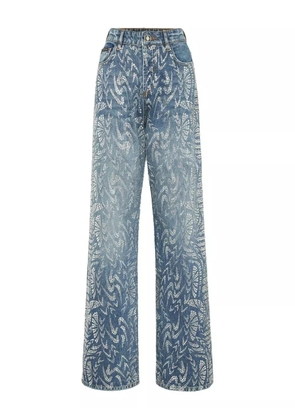 Philipp Plein rhinestone-embellished jeans - Blue