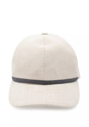 Brunello Cucinelli Monili chain-embellished cap - Neutrals