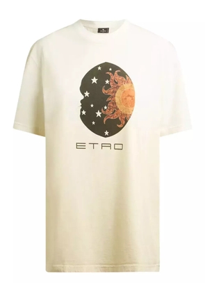ETRO sun moon print T-shirt - Neutrals