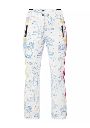 Rossignol graphic-pattern side-stripe trousers - White