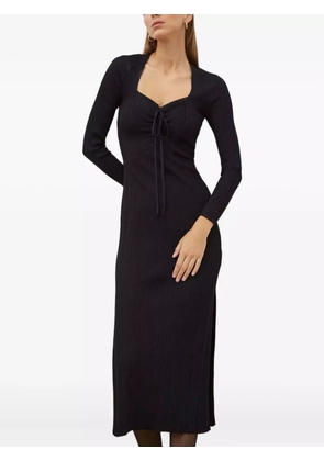 Ba&Sh Edora ribbed midi dress - Black