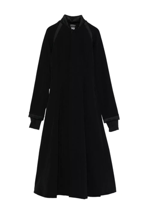 Y-3 pleated padded midi dress - Black