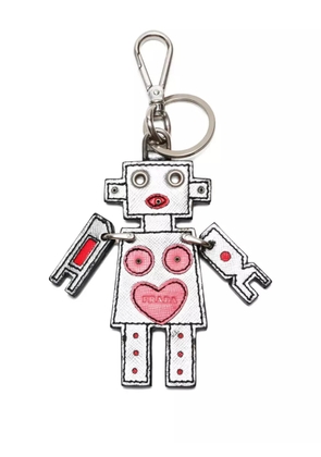 Prada Pre-Owned 2015-2025 robot heart keyring - Silver
