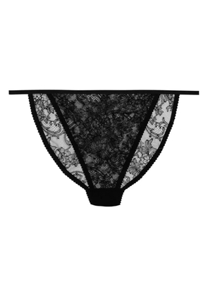Dolce & Gabbana lace-trimmed thong - Black