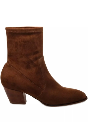 Sergio Levantesi sock-fit block-heel boots - Brown