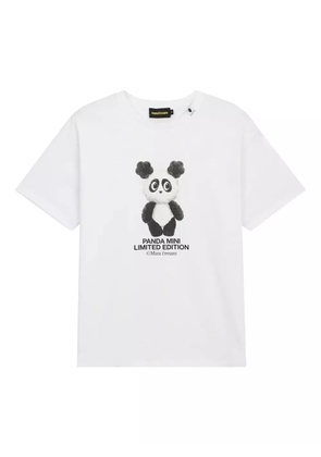 Mini Cream Panda Mini graphic-print T-shirt - White