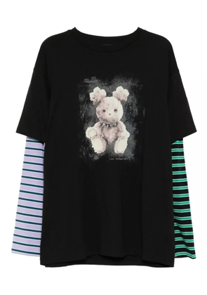 Mini Cream graphic-print T-shirt - Black