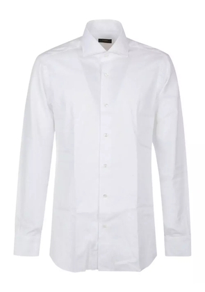 Barba long-sleeved cotton shirt - White