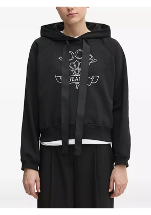 Joop! drawstring cotton hoodie - Black