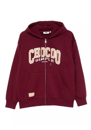 CHOCOOLATE embroidered-logo zip-up hoodie