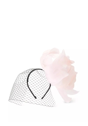 Maison Michel floral-appliqué headband - Black