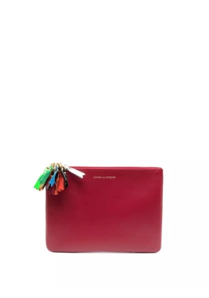 Comme Des Garçons Wallet zip-detailing leather wallet - Red