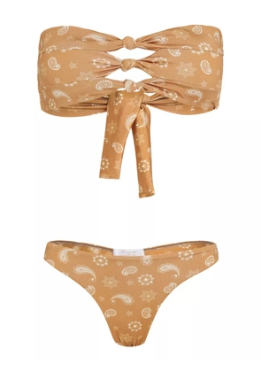 Brigitte paisley-print bikini - Yellow