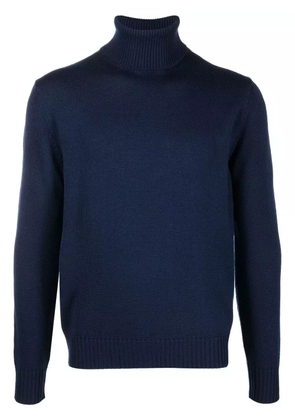 Ballantyne roll-neck wool jumper - Blue