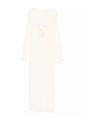 Magda Butrym floral-appliqué maxi dress - White