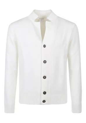 Eleventy high-neck button cardigan - White