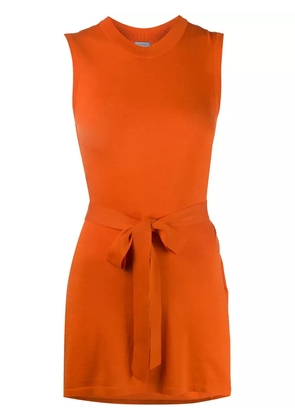Malo belted knitted tunic - Orange