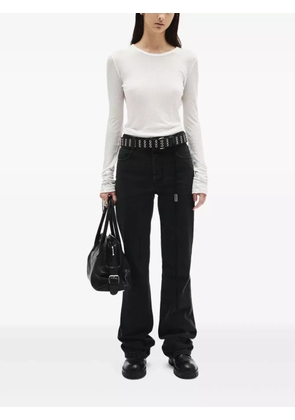 Ann Demeulemeester Fiene ribbed long-sleeve top - White