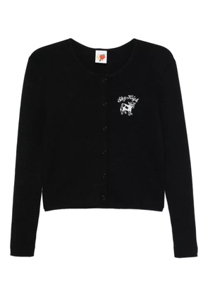 Sky High Farm intarsia-knit logo cardigan - Black
