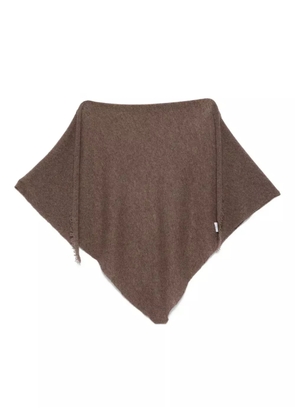 Faliero Sarti Chal Triax frayed-edge shawl - Brown