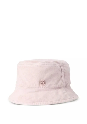 Maison Michel logo-plaque hat - Pink